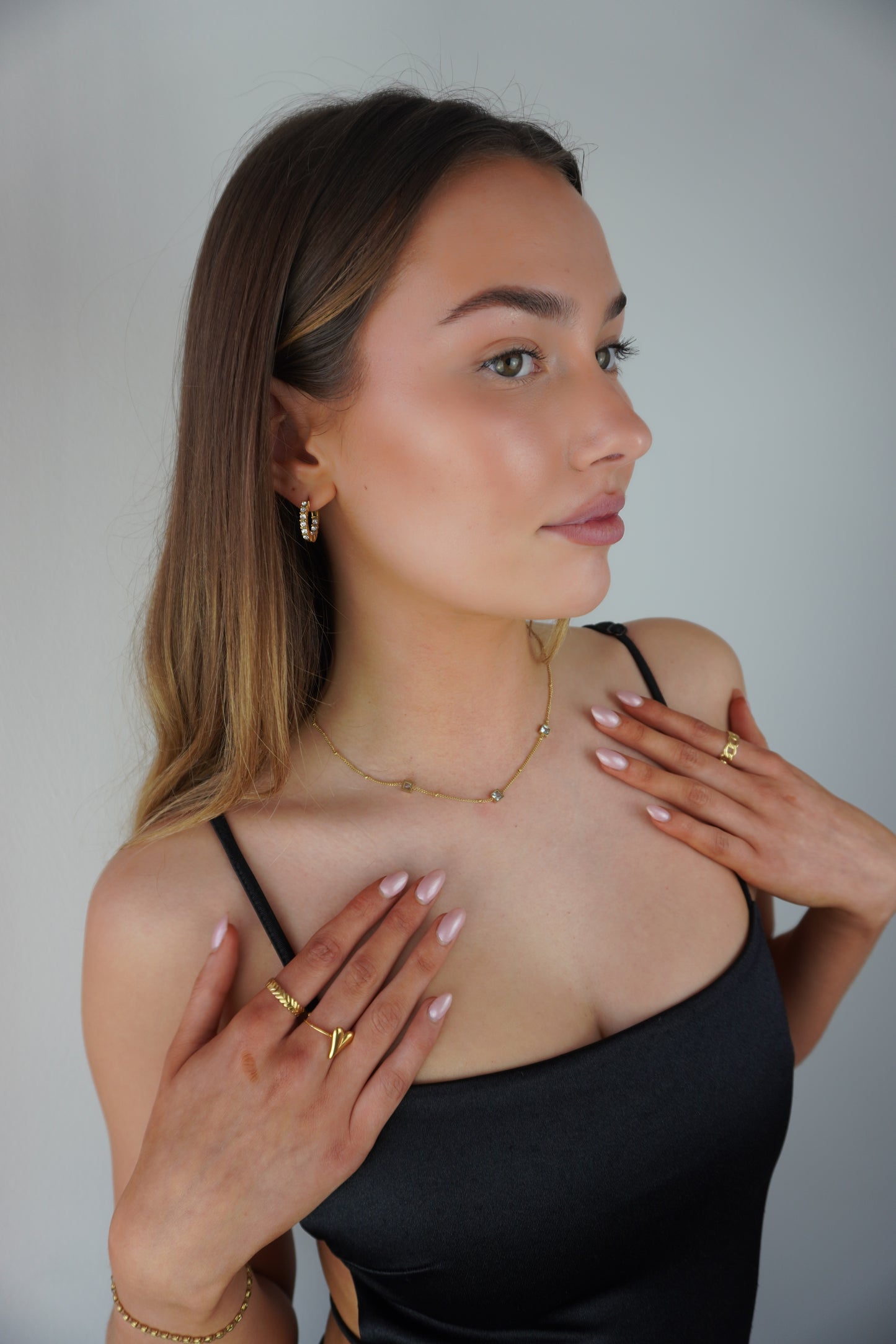 Zara Sparkle Zirconia Hoops