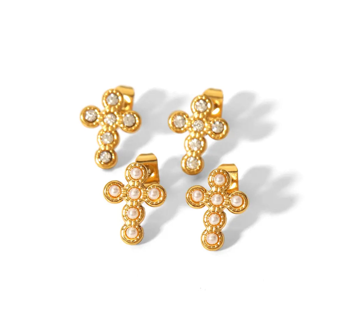 Mary Cross Earrings