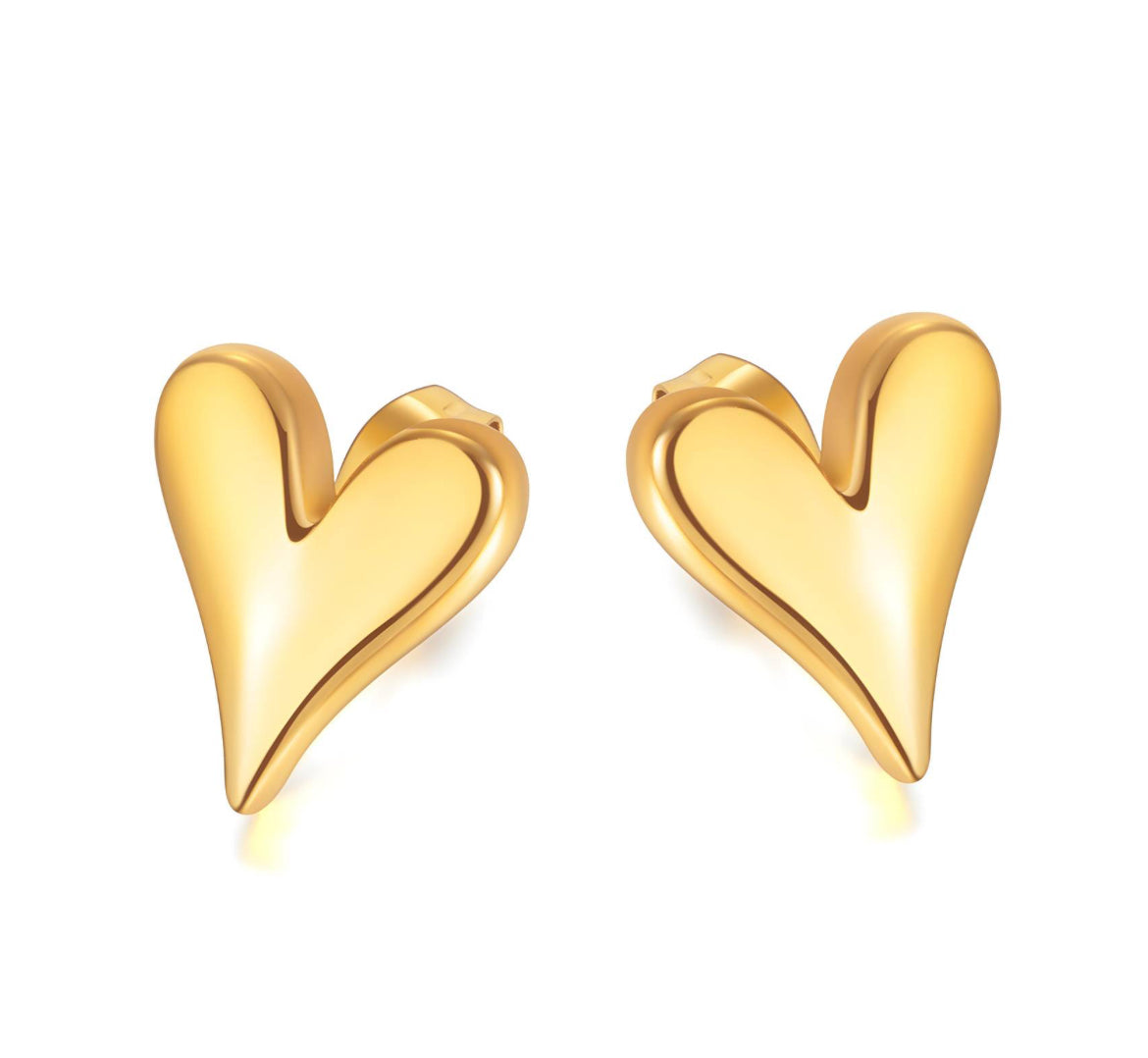 Olivia Heart Stud Earrings