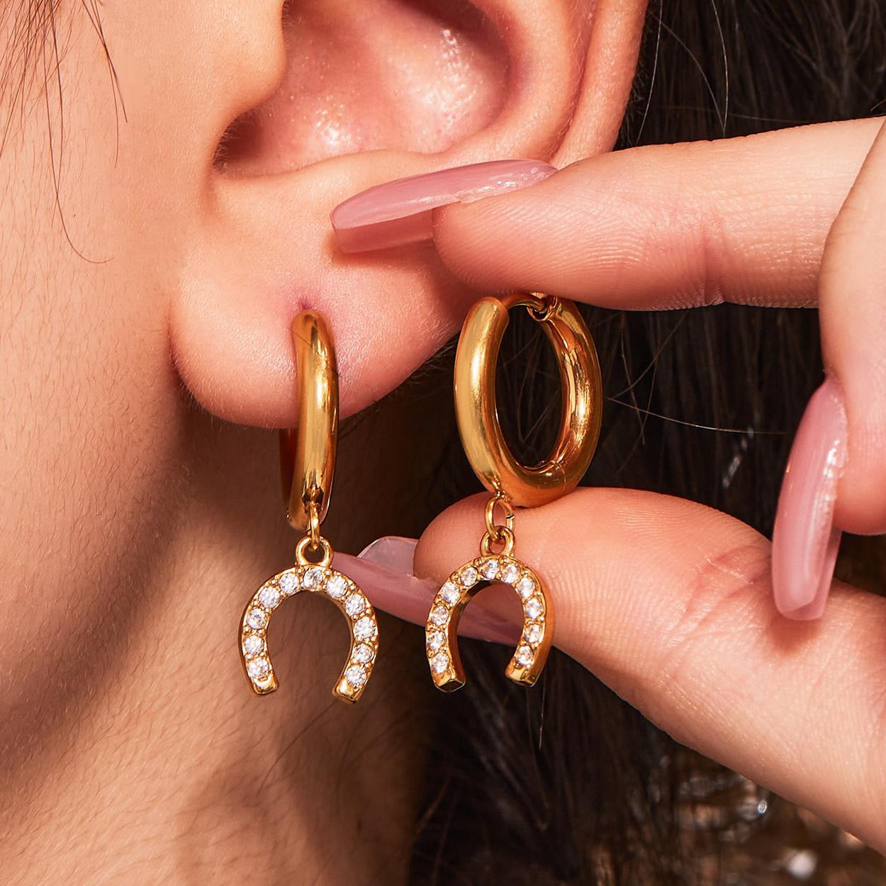 Lucky Hoop Earrings