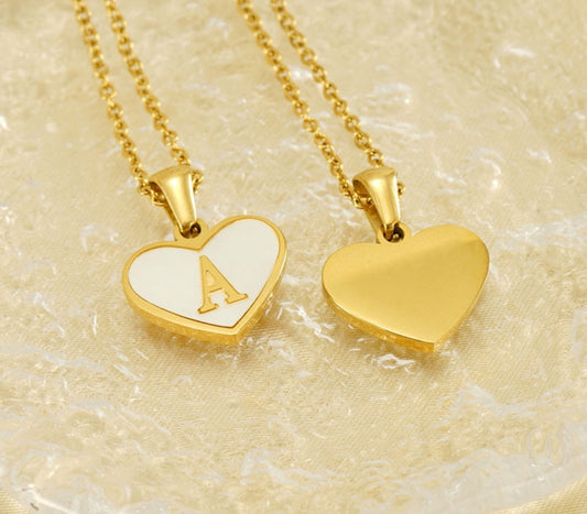 Heart Initial Necklace