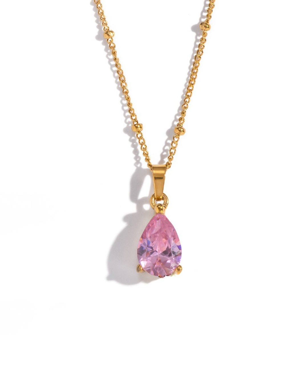 Rose Teardrop Necklace