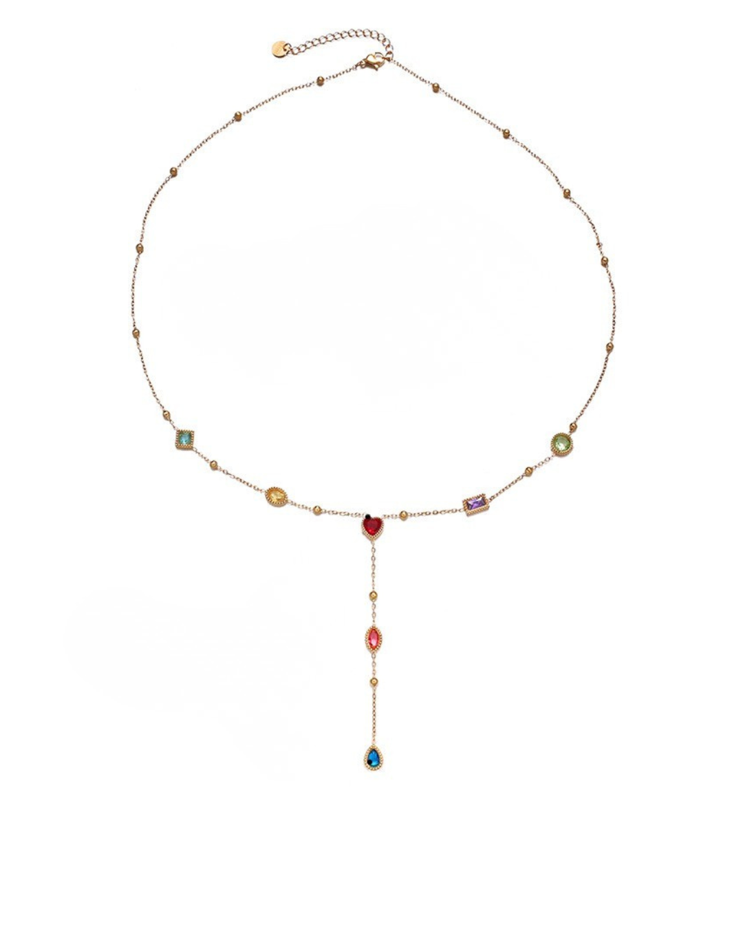 Aisling Multi Color Drop Necklace