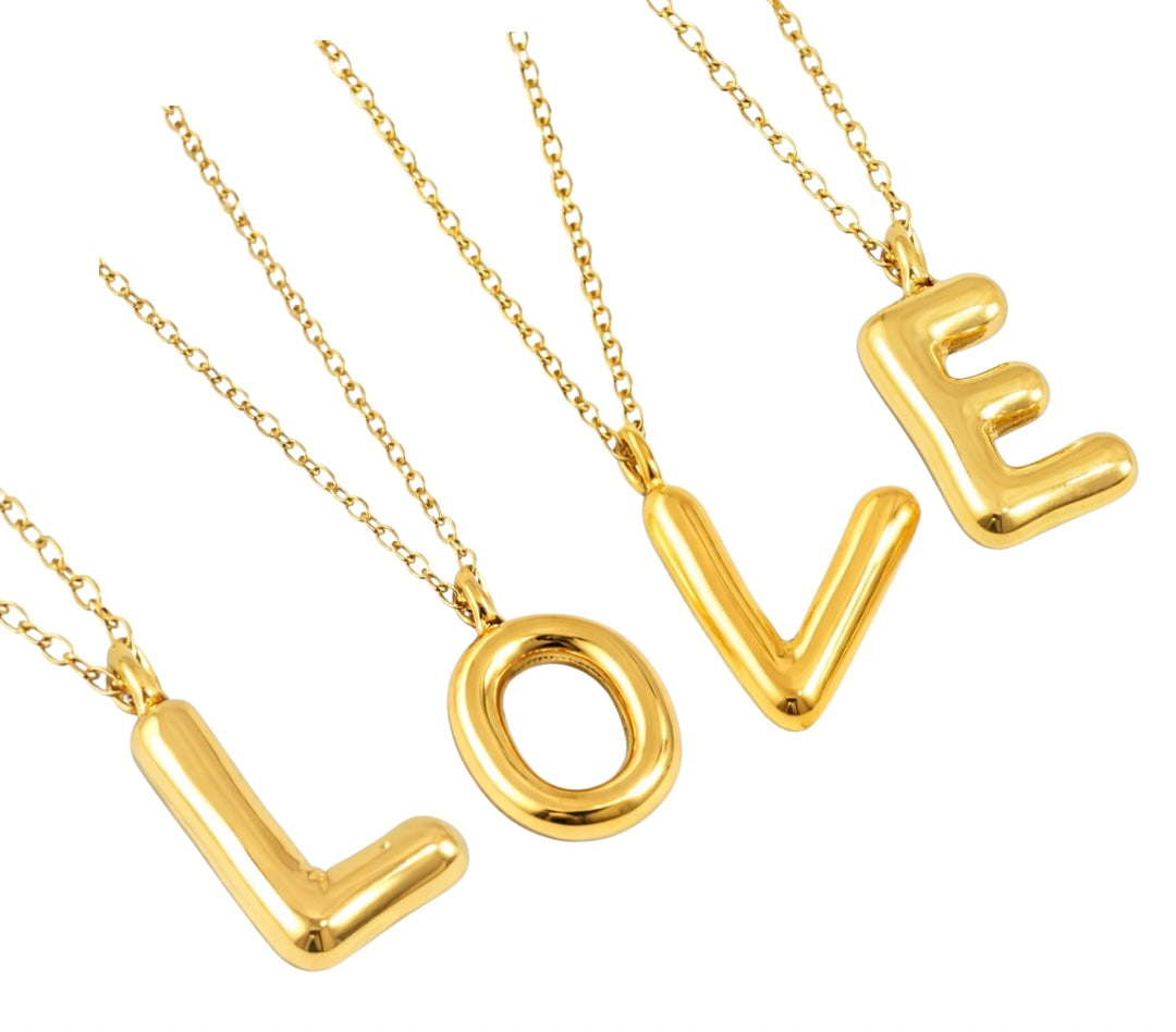 Bubble Inital Necklace