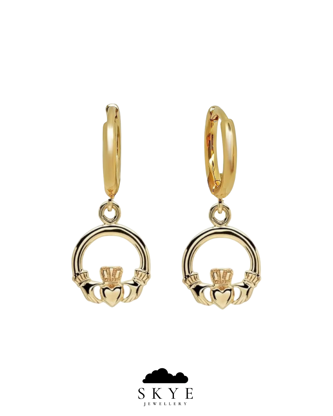 Classic Claddagh Hoop Earrings