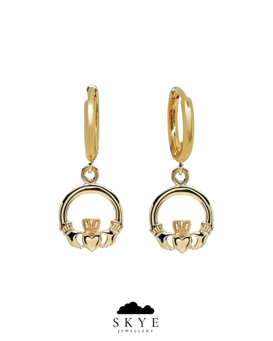 Classic Claddagh Hoop Earrings