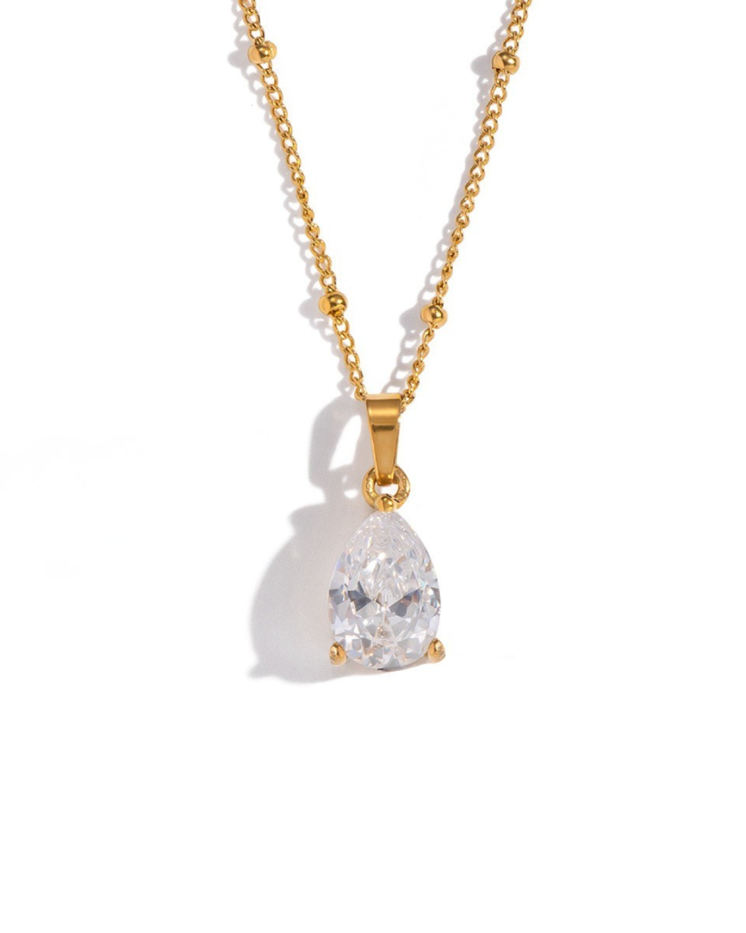 Rose Teardrop Necklace