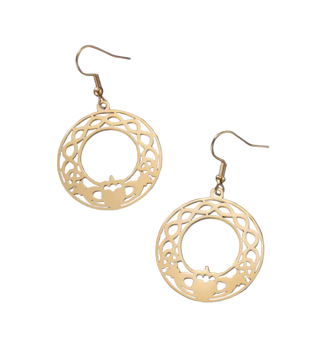 Claddagh Drop Earrings