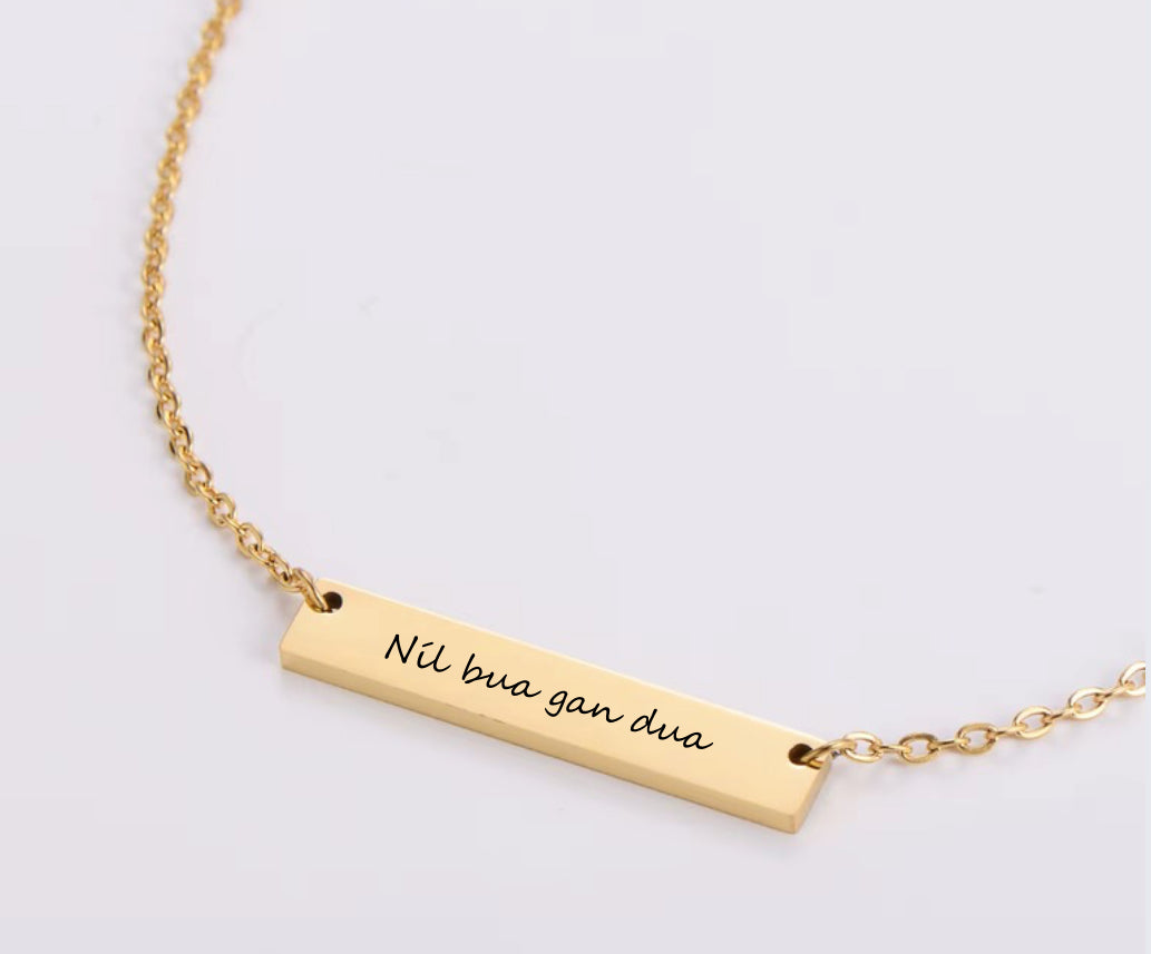 Níl bua gan dua | Seanfhocial Necklace
