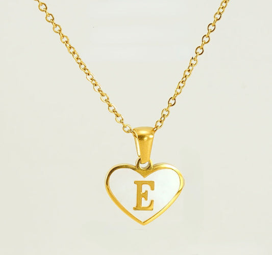 Heart Initial Necklace