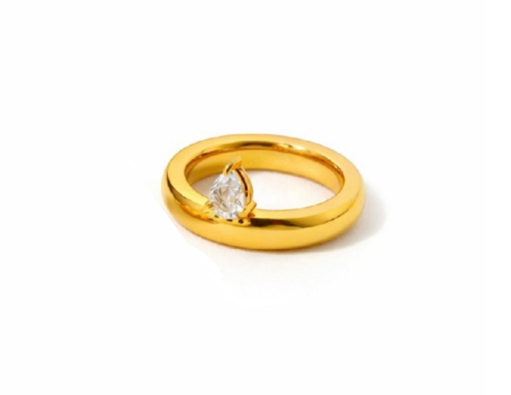Rose Teardrop Ring