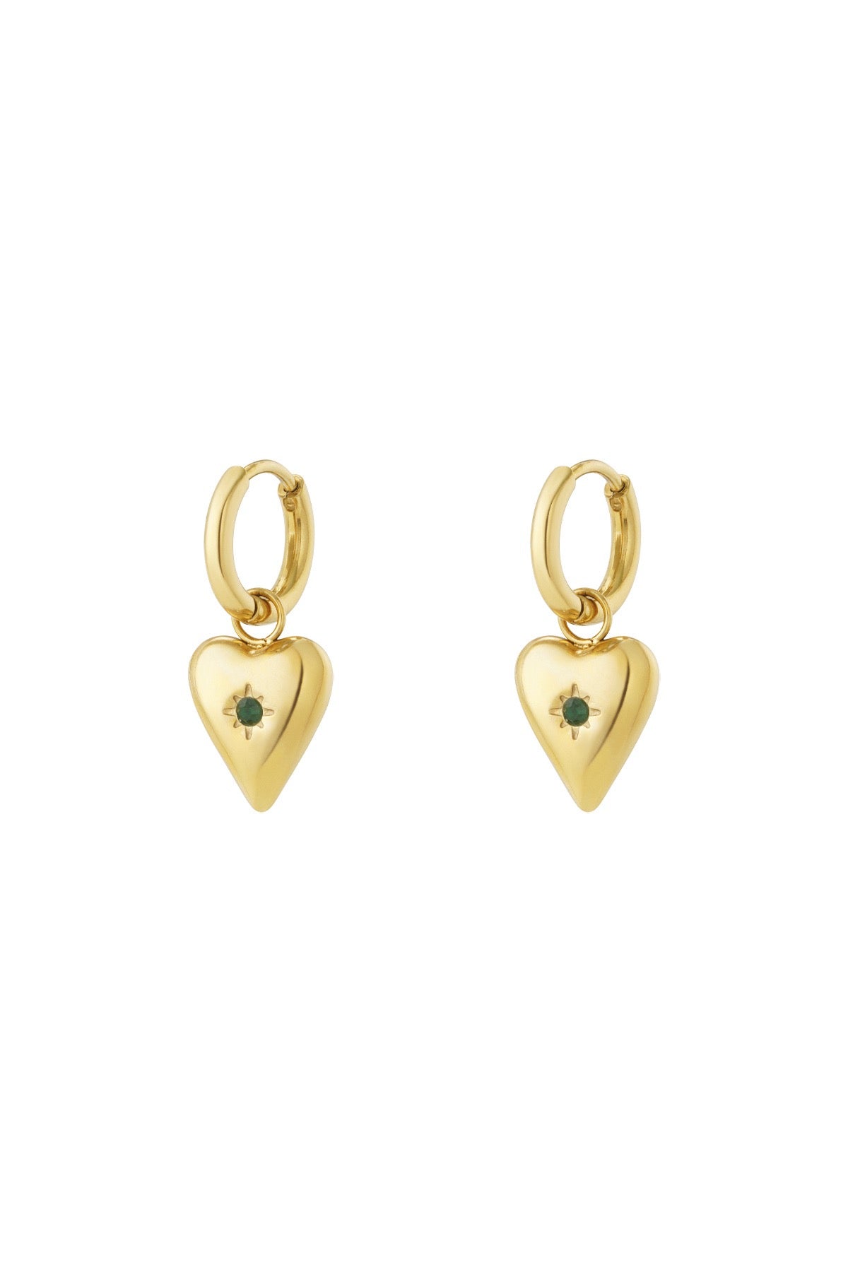 Maria Heart Hoops Earrings