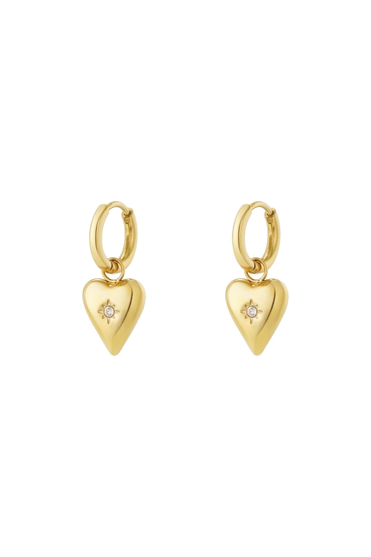 Maria Heart Hoops Earrings