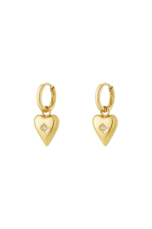 Maria Heart Hoops Earrings