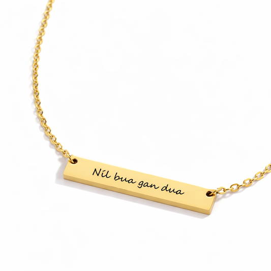 Níl bua gan dua | Seanfhocial Necklace